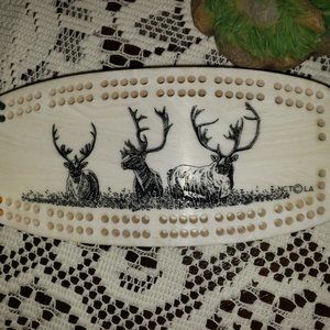 Cribbage Marble Etching Board Game